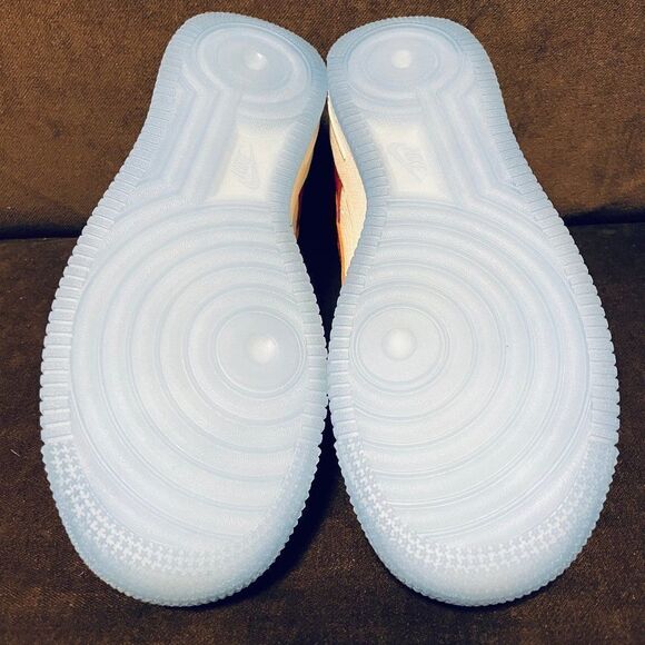 RARE NIKE SAMPLE AIR FORCE 1 Gym Red Total Orange Univ. Blue Womens 7 US 38 EUR - Picture 6 of 10